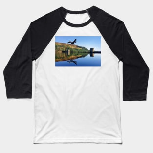 Lancaster Bomber over Derwent Dam Baseball T-Shirt